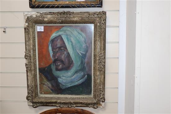 Alfred Wolmark (1877-1961) Portrait of a moorish gentleman, 18 x 14in.